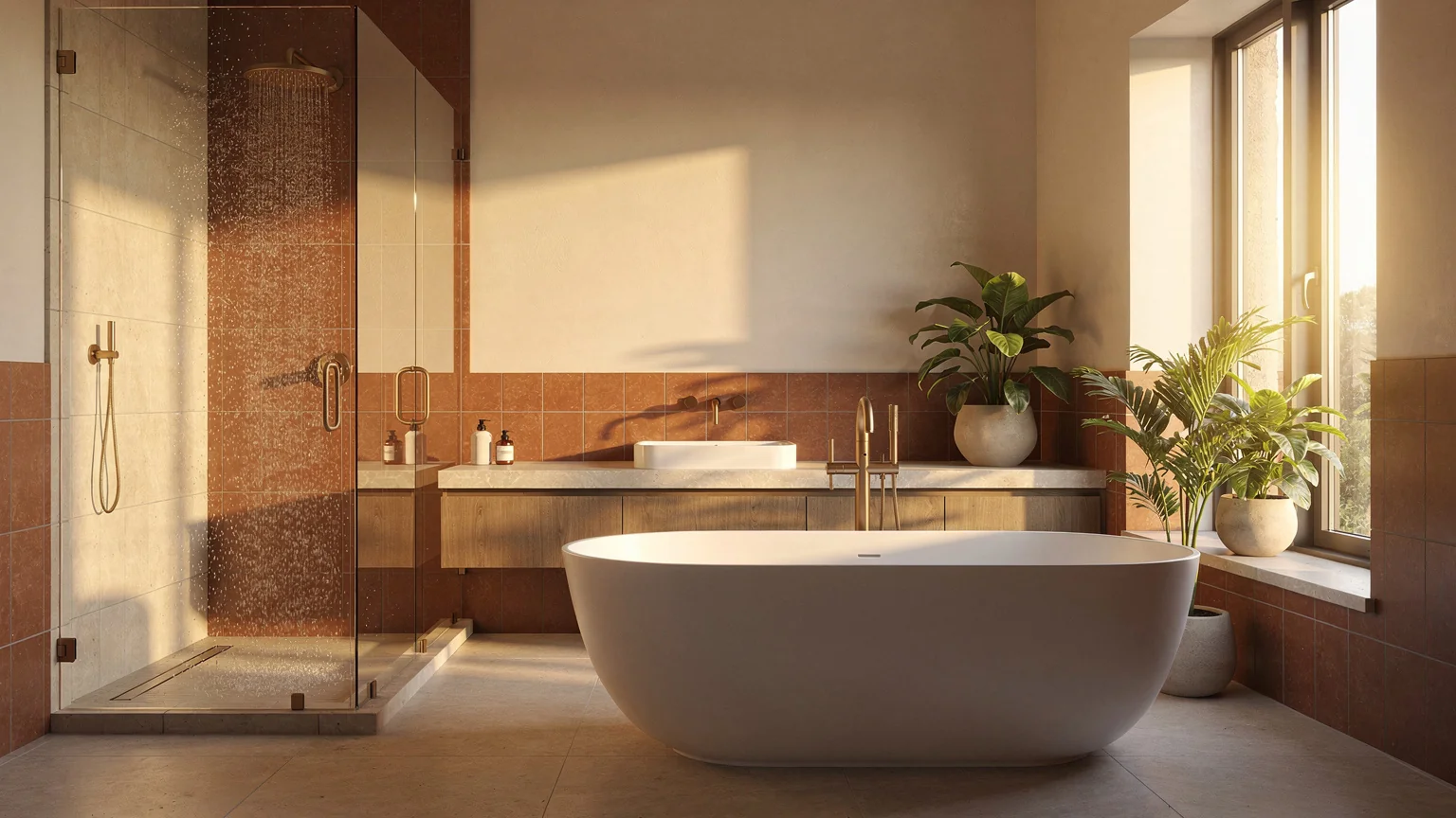 Salle de bain contemporaine, ambiance spa